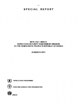 북한 – WFP/FAO/UNICEF 식량조사보고서(Rapid Food Security Assessment), 2011년 3월